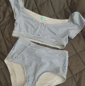 Modcloth High Dive 2-piece Swimsuit Retro